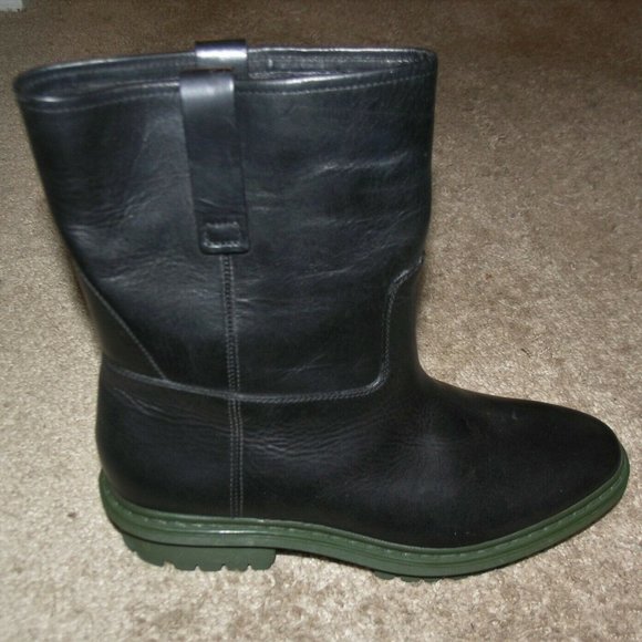 Balenciaga Black Leather Engineer Ankle Boots Size 8 NWB - Picture 2 of 10